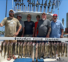 crew of six with their fish