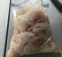 packed bag of clean walleye flays